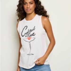 Project Social T Off-White Sleeveless Top